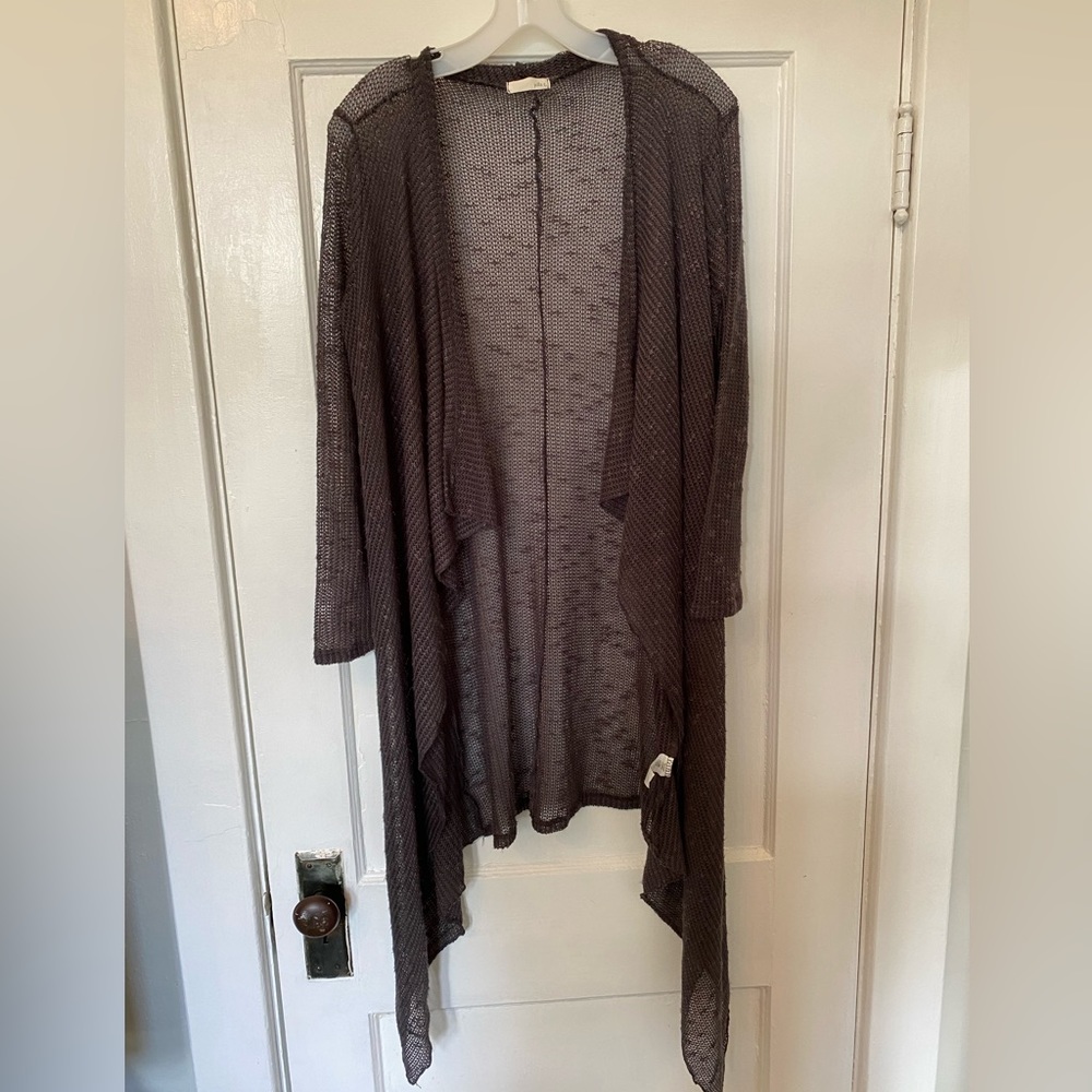 Jella C. Long Cardigan Size womens medium grey